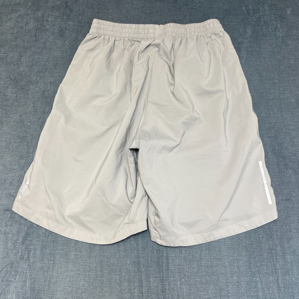 Adidas Training Shorts Men 27 Gray Logo Elastic Waist Running Sports Performance - Picture 6 of 8